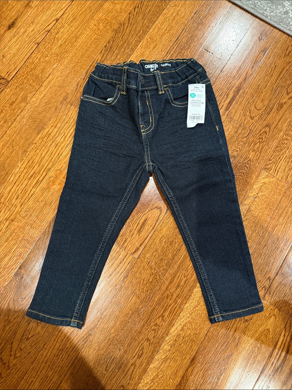 OshKosh B'gosh Toddler Dark Blue Pull-On Skinny Denim Jeans - Size 24M